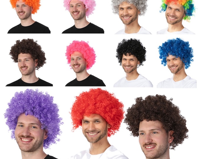 Unisex Afro Wigs Fun Fancy Dress Clown Costume Accessory