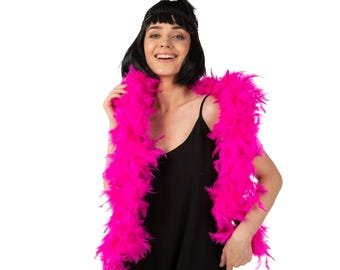 Hot Pink Feather Boa 85G 1.8M Handmade Fancy Dress Costume 1920s