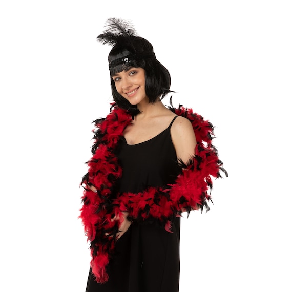 Boa En Plumes Noires Pour Femme – 40g, 2 Mètres – Accessoire Fête, Carnaval, Mariage, Spectacle – Plumes De Dinde Haut De Gamme