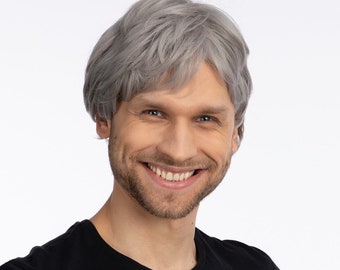mens grey wig fancy dress Commander In Chief Men's Grey Costume Wig  Costume Zoo