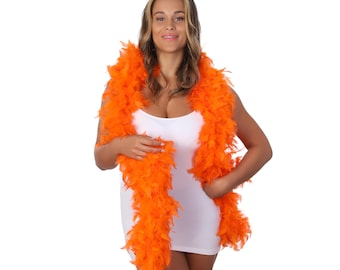 Orange Feather Boa 85G 1.8M Handmade Fancy Dress Costume 1920s