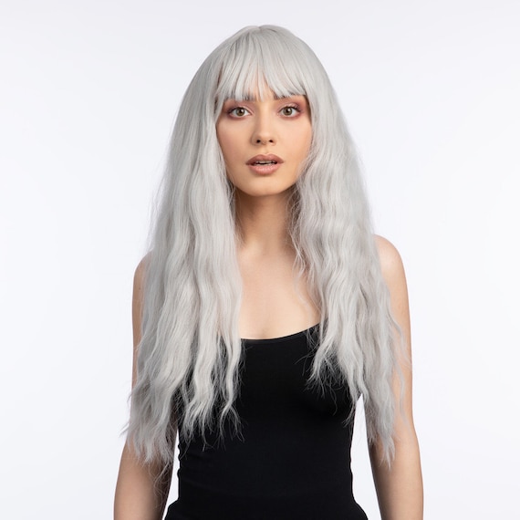 grey wig fancy dress King Of The Sea Adult Poseidon Grey Wig – Costume Zoo main image 0