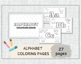 ABC Coloring Book: Printable Alphabet Learning Activity (PDF)