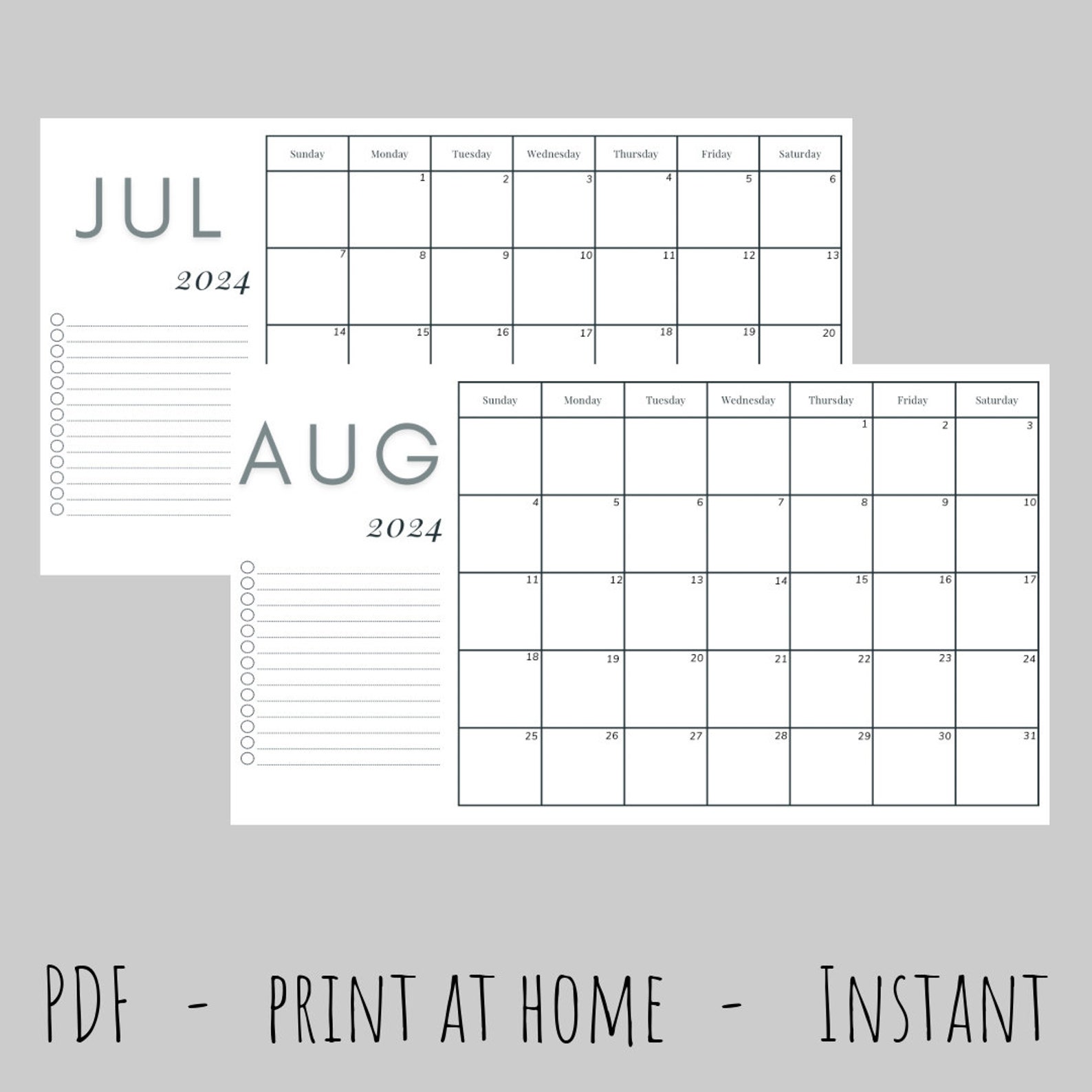 2024 Calendar | 2024 Monthly Calendar | Fill in Calendar | Printable ...