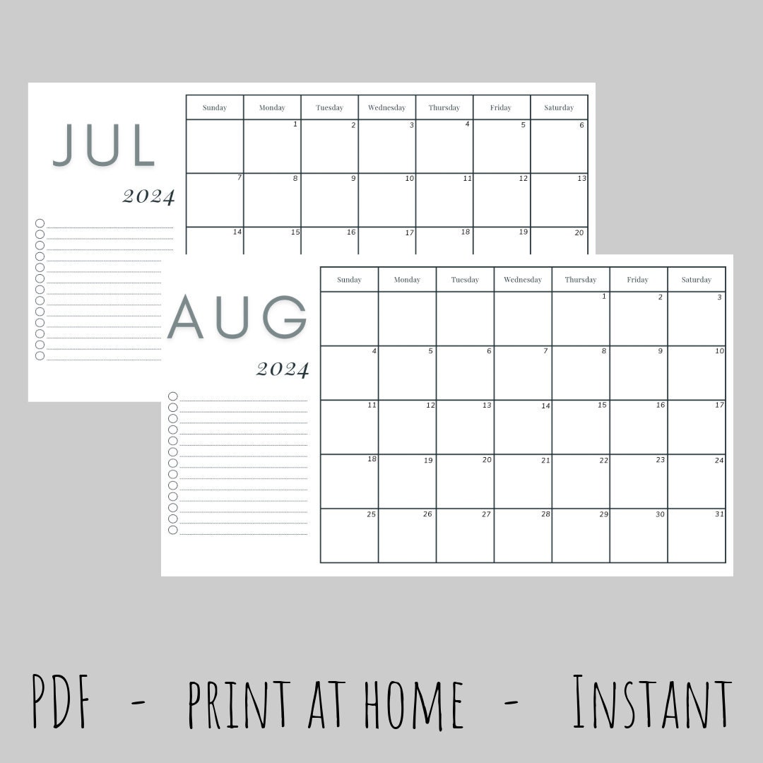 2024 Calendar | 2024 Monthly Calendar | Fill in Calendar | Printable ...