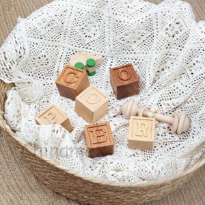 Natural Wooden Alphabet Blocks, Baby Name Blocks, Personalized Blocks, Wooden Alphabet Blocks, Wooden Block Toys, Special Kids Gifts