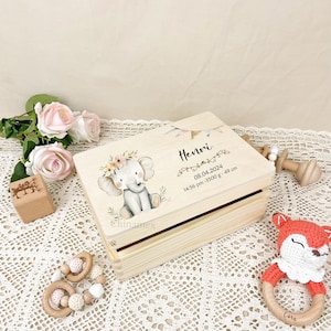 Baby-Erinnerungsbox, Personalisierte Geschenkbox, Andenken zum Aufbewahren eines Fotos vom Aufwachsen des Babys, Einzigartiges Geschenk für Neugeborene, Tauf-Gedenkbox