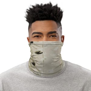 Salmon Fisherman Neck Gaiter Gift | Fishing Buff | Outdoor Neck Warmer | Fishing Gaiter | Nature Snood | Camping Neck Tube | Fish Skin Art