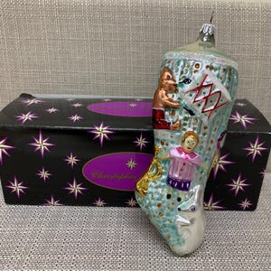 Christopher Radko Stocking Full Christmas Ornament with Stand and Box