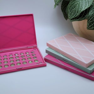 Birth Control Pill Case for Sprintec, 3D Printed Custom, Diamond Pattern, Customized Pill Holder, Cute Compact, Pink, Green, Magenta
