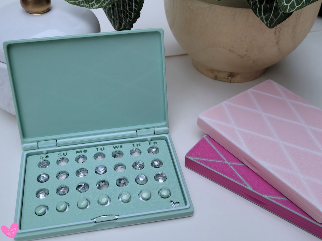 enskyce-birth-control-pill-case-3d-printed-custom-diamond-pattern