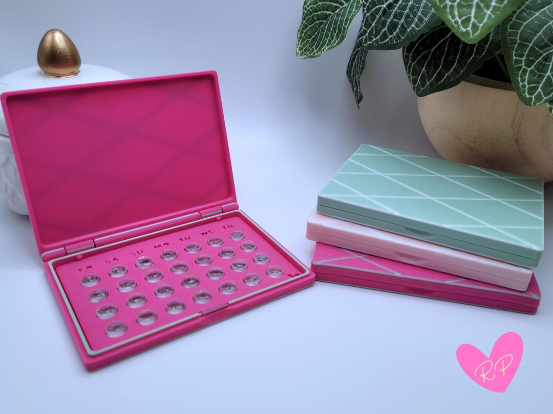 Birth Control Case for Levora, 3D Printed, Diamond Pattern, Custom Pill ...