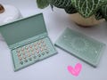Green Celestial Birth Control Case, Custom Pill Pack Holder, Sun Moon Stars Design, 3D Printed, Travel Pill Case, Compact Plastic Box