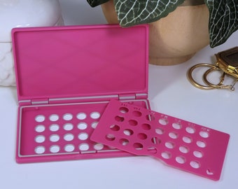 Magenta Diamond Birth Control Case for Slynd, for Opill, for Sprintec, For Blisovi, 3D Printed, Diamond Pattern, Pill Box, Cute Compact
