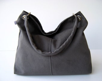 Classy Hobo Bag in Olive Grey