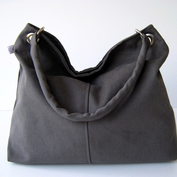 Classy Hobo Bag in Olive Grey