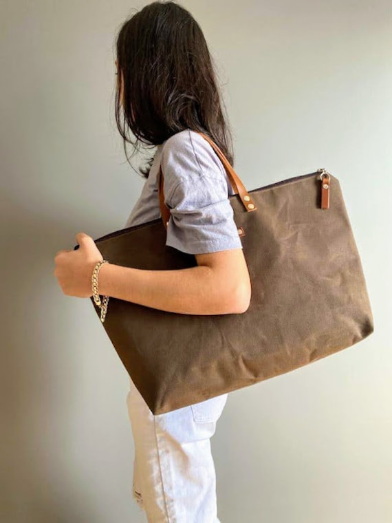 Simple Suede Tote with Studs