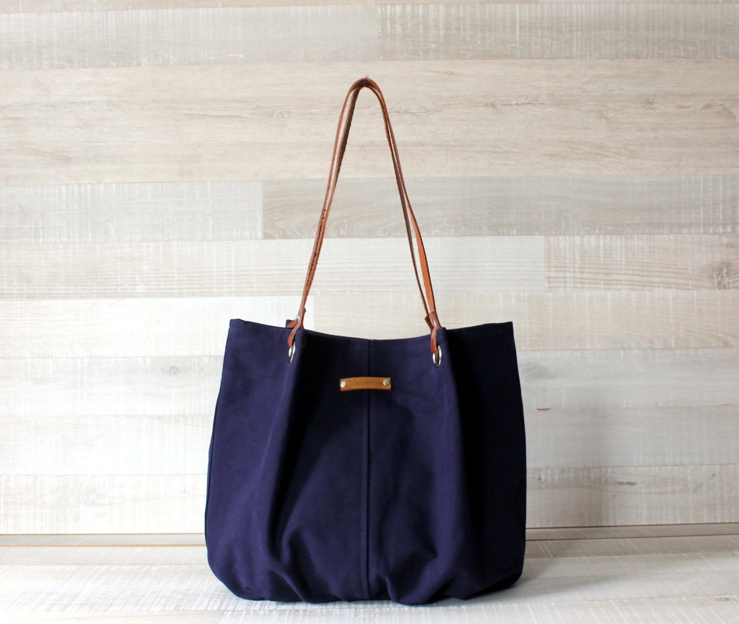 バッグ Workers Leather Handle Tote Bag Navy il_fullxfull.987748965_pw08.jpg