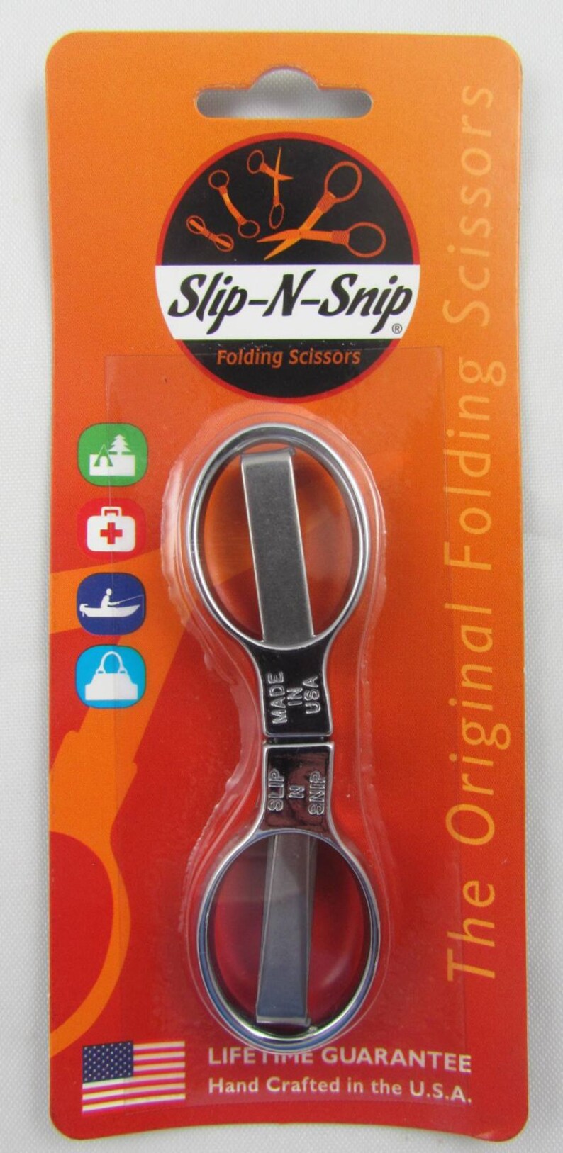 CHROME SlipNSnip Folding Scissors Made in USA Etsy