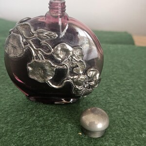 Vintage Teri Gill First Impressions Art Nouveau small Perfume bottle