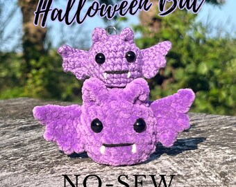 No-Sew Halloween Bat Crochet Pattern | Amigurumi Keychain (PDF) | Easy 30 Minute Crochet Project