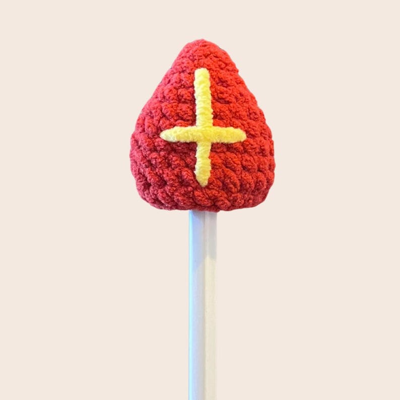 Sinterklaas haakpatroon: Sinterklaas Mijter, Pietenmuts & het paard Ozosnel Pencil Toppers | Sint en Piet | Nederlandse en US Haaktermen image 2
