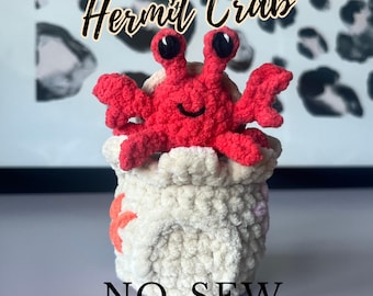No-Sew Hermit Crab Crochet Pattern | Quick Amigurumi (PDF)