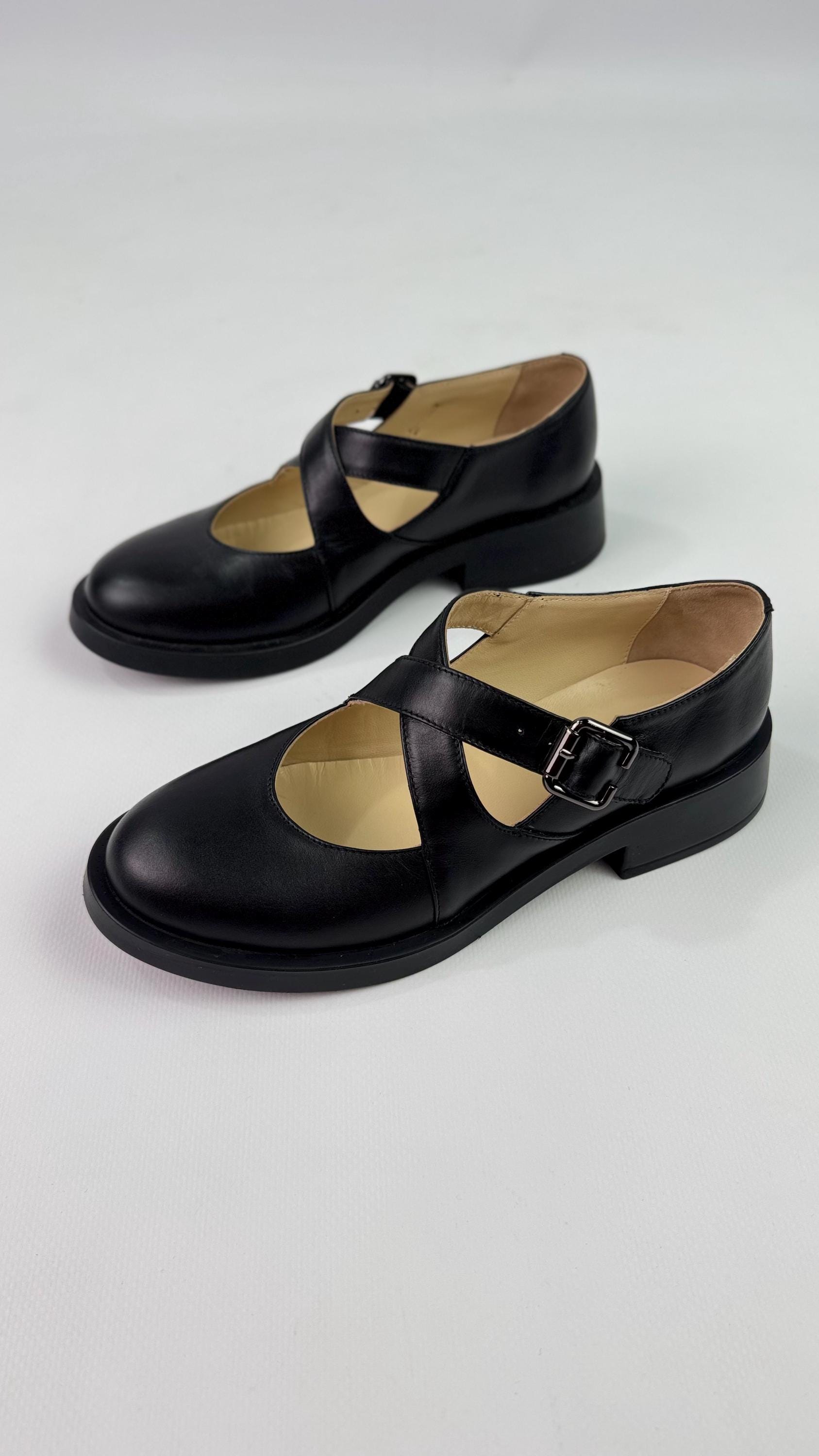 Handmade Black Leather Mary Jane Flats, Vintage Cross Strap Shoes - Etsy