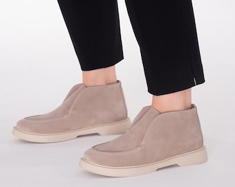 Suede Mary Jane Boots, Fur Lined Loafers, Winter Shoes