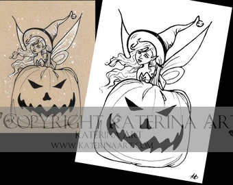 Instant download coloring page Digi Stamp Coloring  by Katerina Art