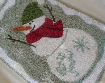 Let It Snow Snowman Punch Needle Pattern