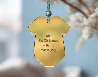 2026 Baby's First Christmas Bauble, Personalised Xmas Hanging Tree Decoration, Custom baby Ornament