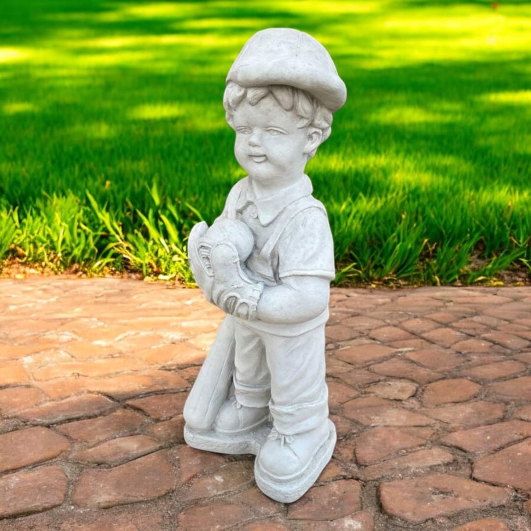 Outdoor Boy Statue Concrete Boy Decoration Stone Child Figure Beton Boy ...