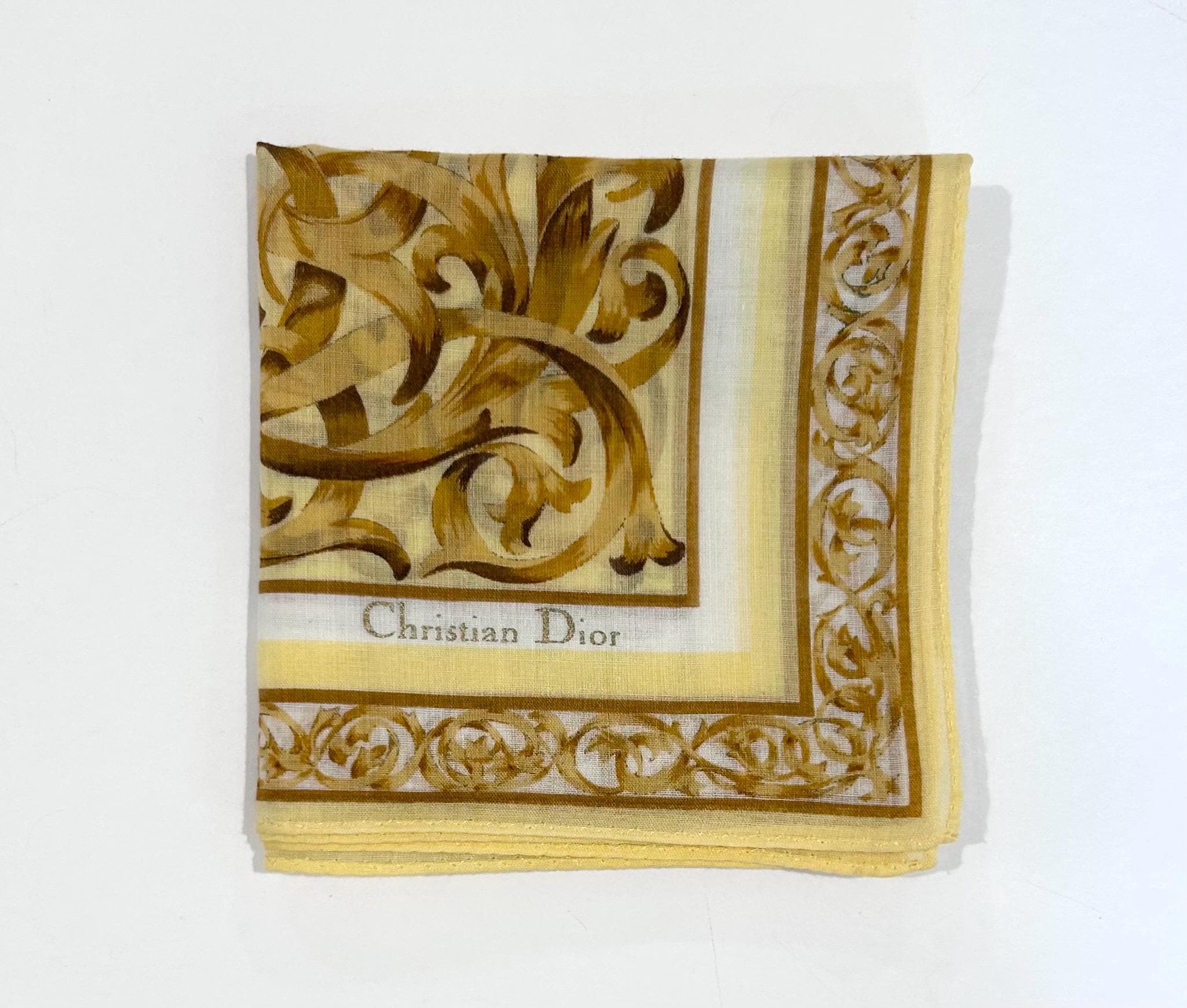 Women Handkerchief Christian Dior Gold Yellowpolka Dot  display picture 3