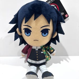 Demon Slayer Kimetsu no Yaiba Chibi Soft Plush Doll Giyu Tomioka Anime BANDAI Doll Chibi Soft Plush Gift for Demon Slayer Lover