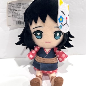 Demon Slayer Kimetsu no Yaiba Sabito Makomo Stuffed Toy Plush Doll Chibi Nui Anime Soft Plush Gift