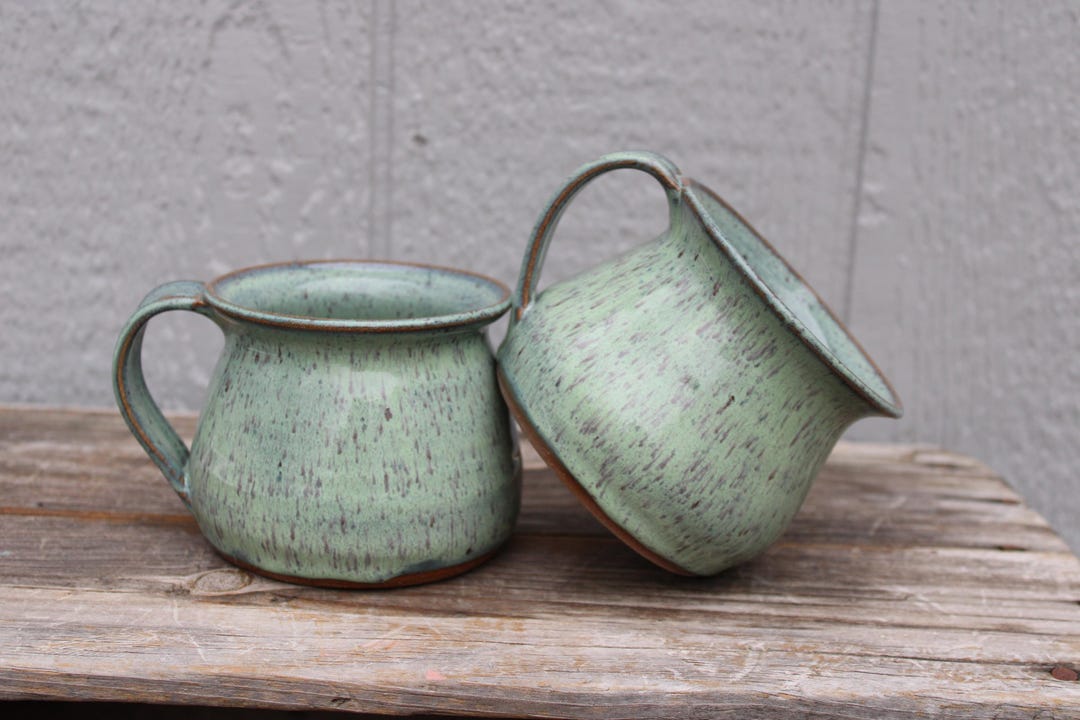 Handmade Seafoam Green Soup Mugs, Wheel Thrown Ceramic - Etsy