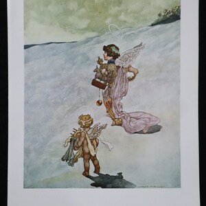 Vintage Angels Art Print: Winter by Charles Robinson