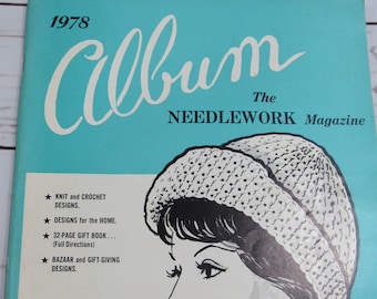 Needlework Magazine ALBUM Book Vintage 1978 Knit Crochet Home Decor Bazaar & Gift Giving