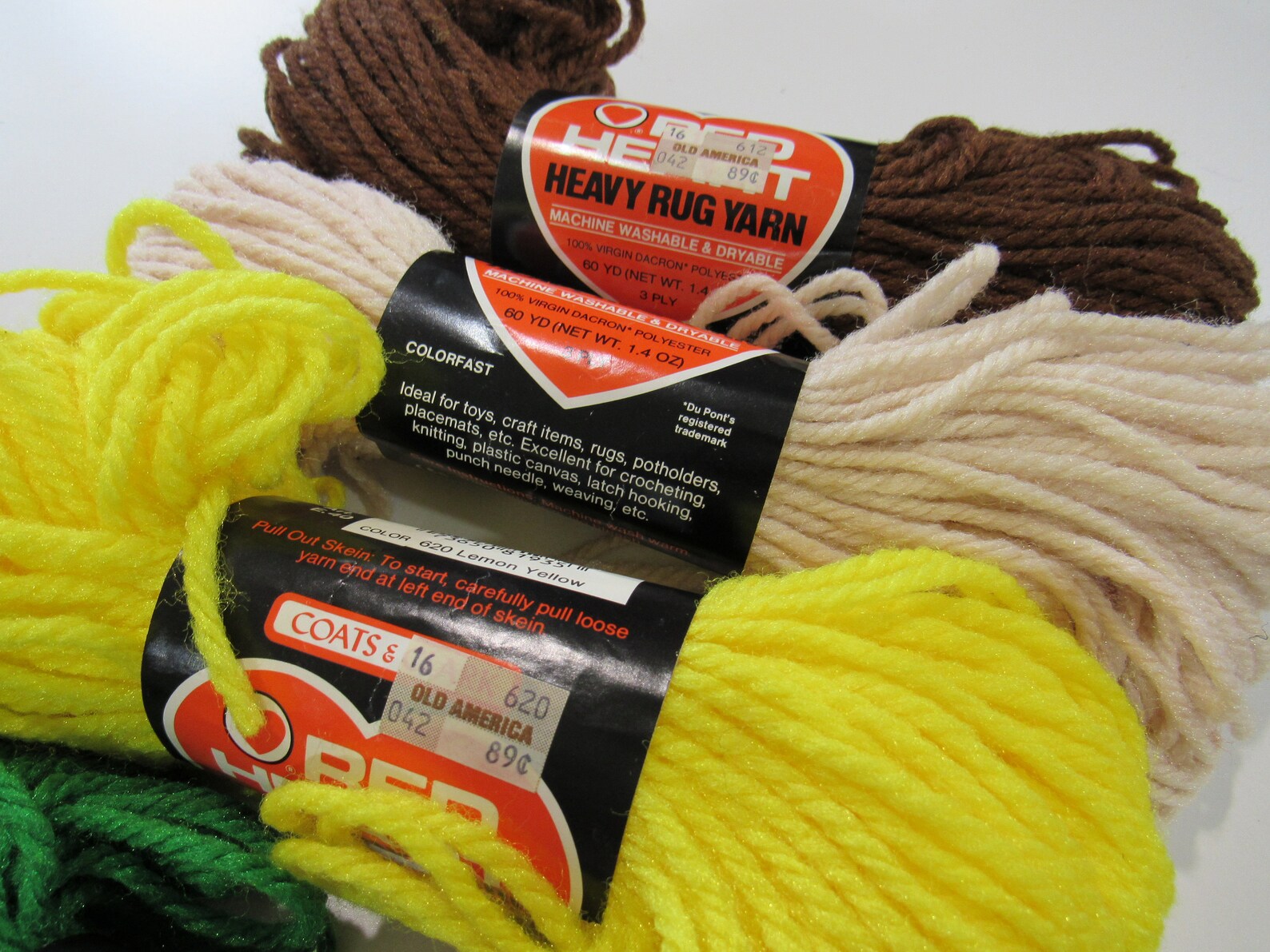 Vintage RUG Yarn Red Heart 3 Strand Bulky Rug Yarn Vintage Etsy