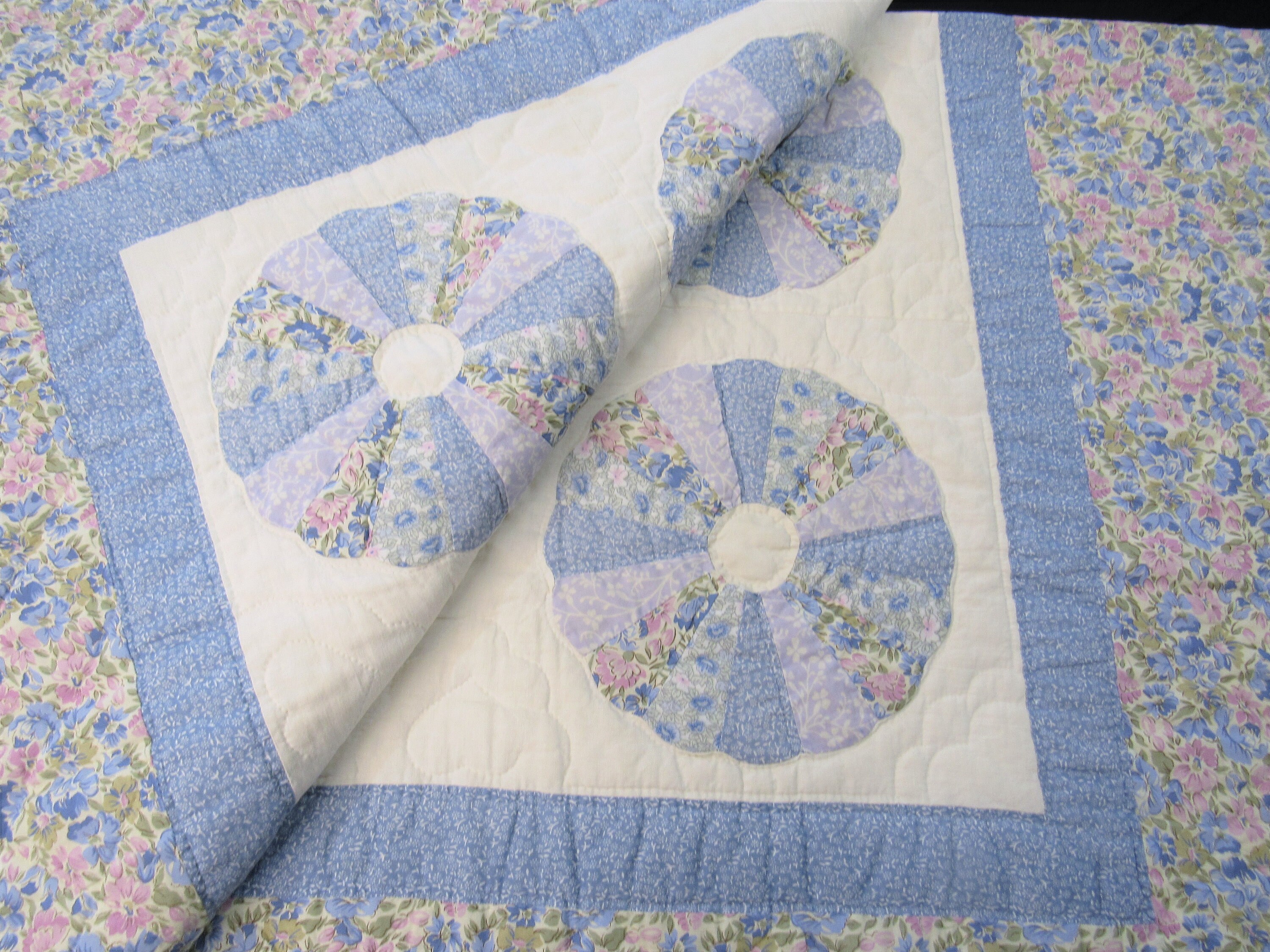 DRESDEN PLATE Quilt Vintage 1960s Hand Stitched Quilt - Etsy