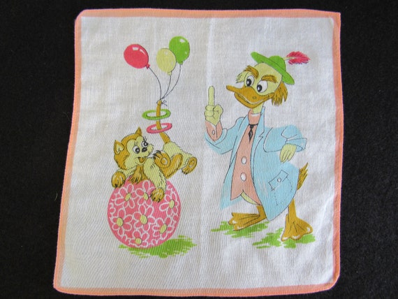 Vintage Childrens Hankie - 1960s Disney LUDWIG Vo… - image 2