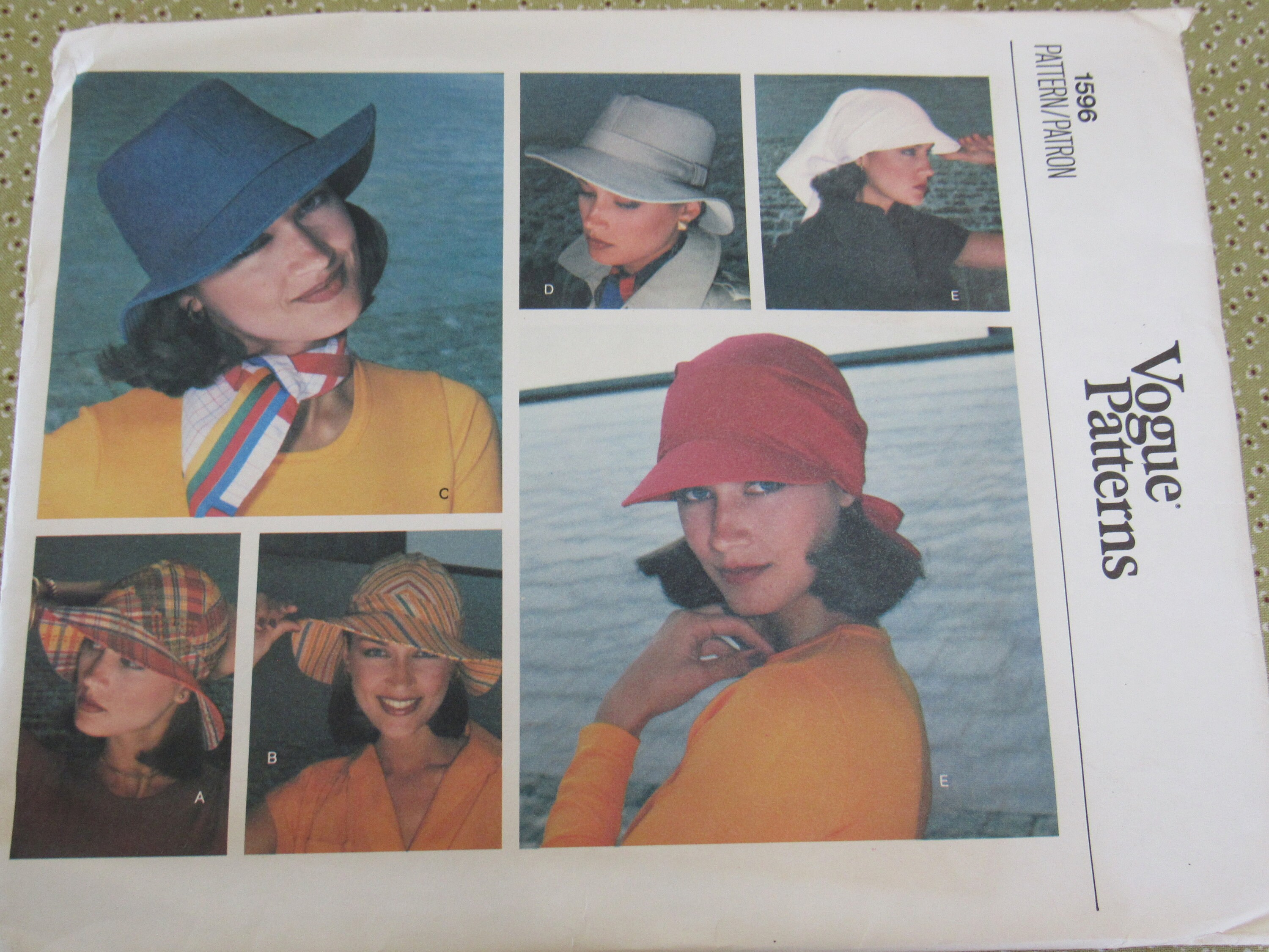 Vogue Patterns Vintage Sewing Pattern Vogue Bucket Hat  Digital Download 