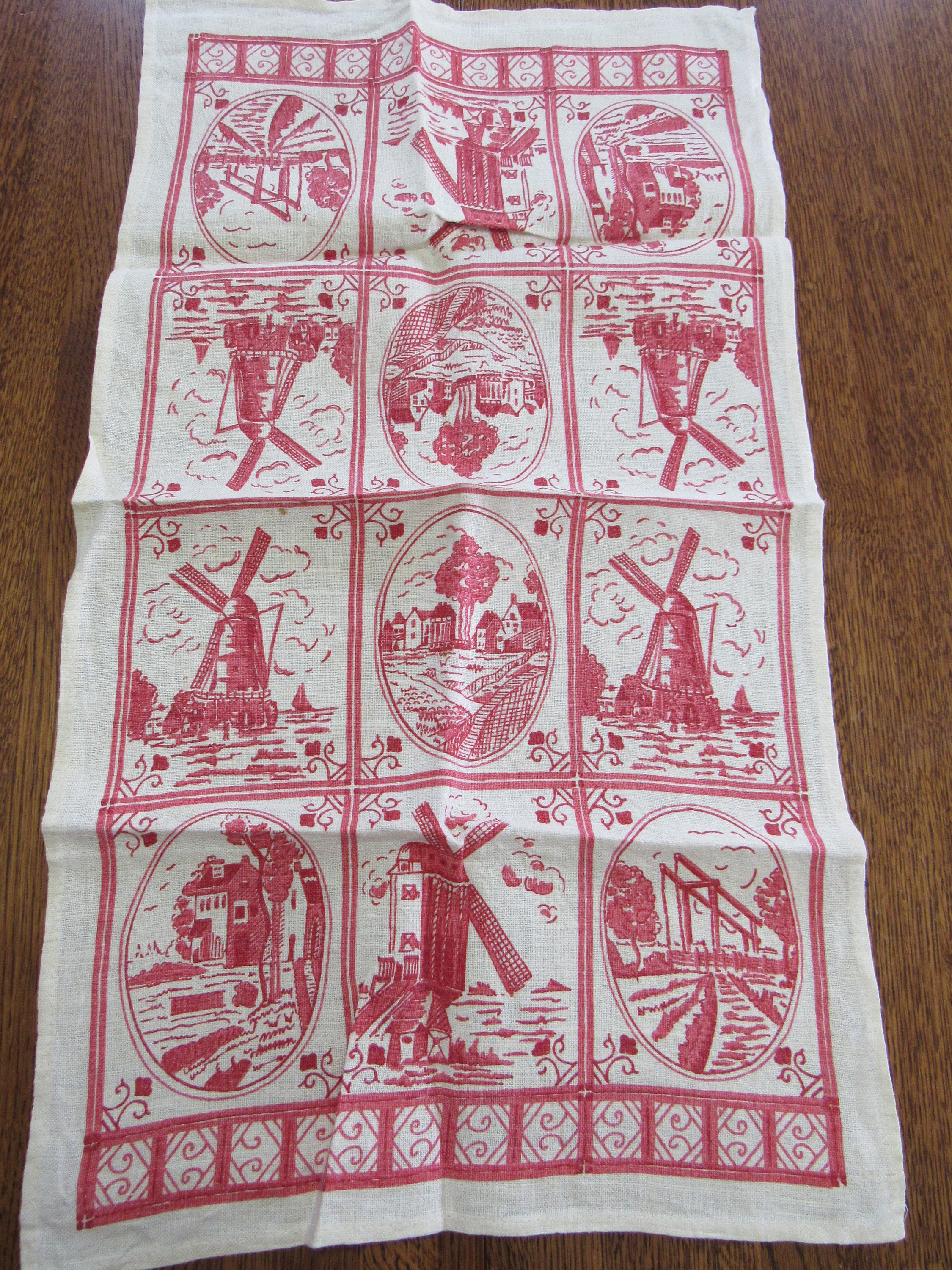Personalized Dutch Windmill - Embroidered Hand Towel