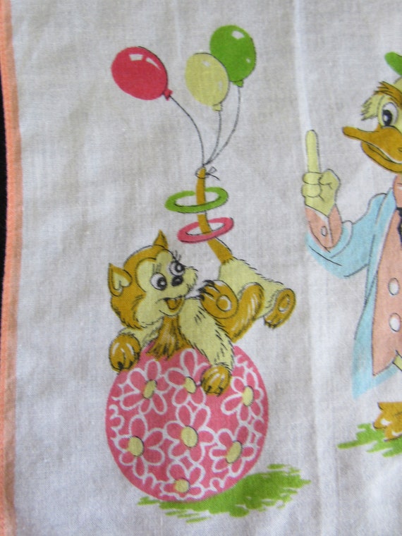 Vintage Childrens Hankie - 1960s Disney LUDWIG Vo… - image 4