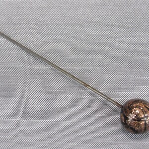 1 Antique Hat Pin - Choose Your Own Victorian Hatpin - Glass Rhinestone Goldstone Etc 3 Goldstone 4"