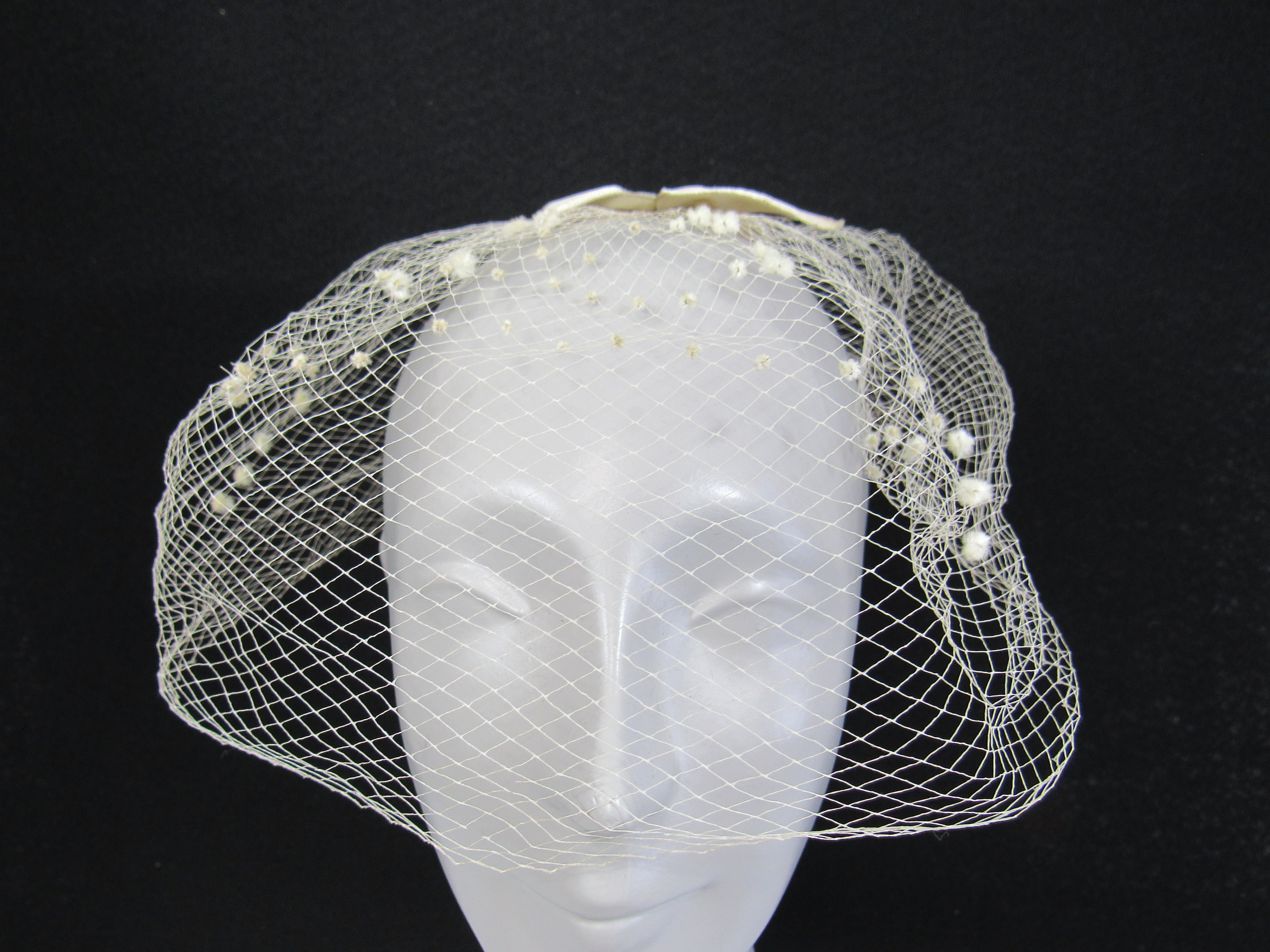 Light TAUPE Fascinator Hat Vintage 