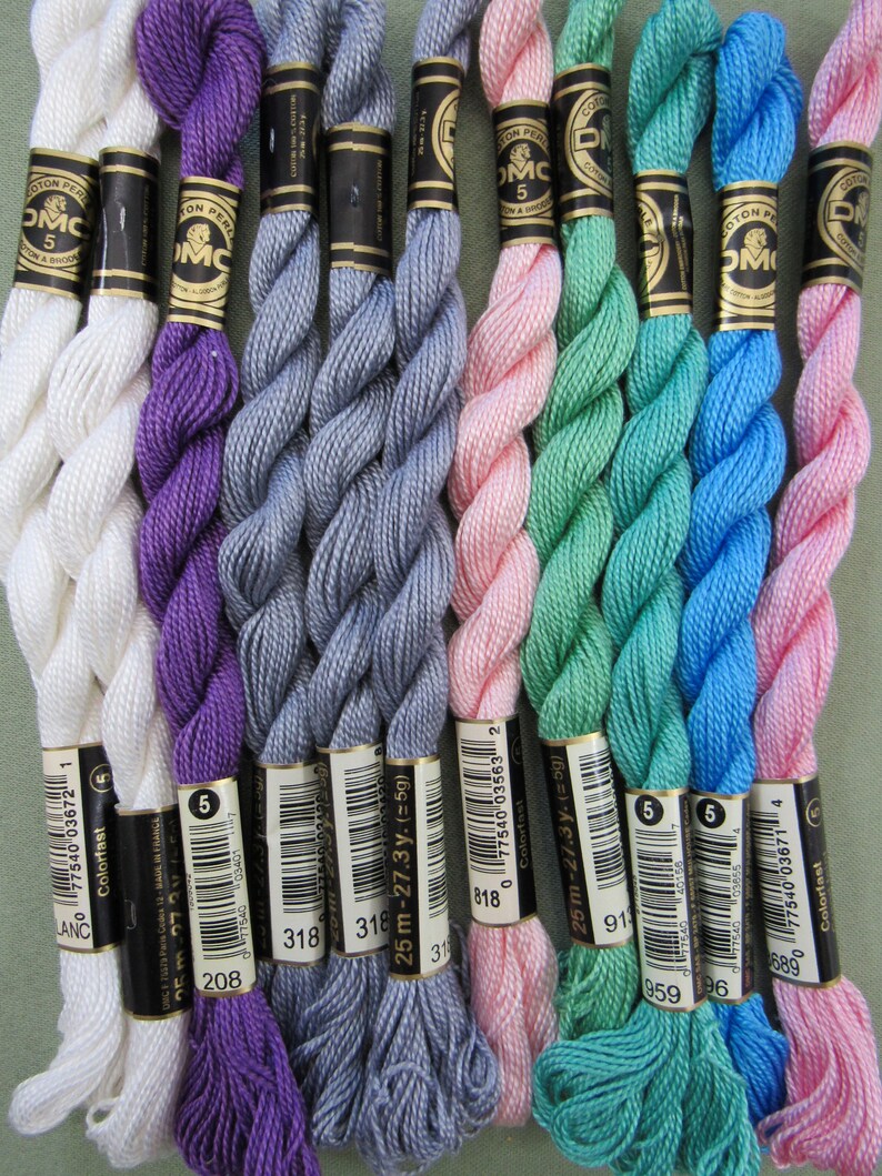 DMC Size 5 Pearl Cotton Floss / Thread for Needlepoint Cross Etsy