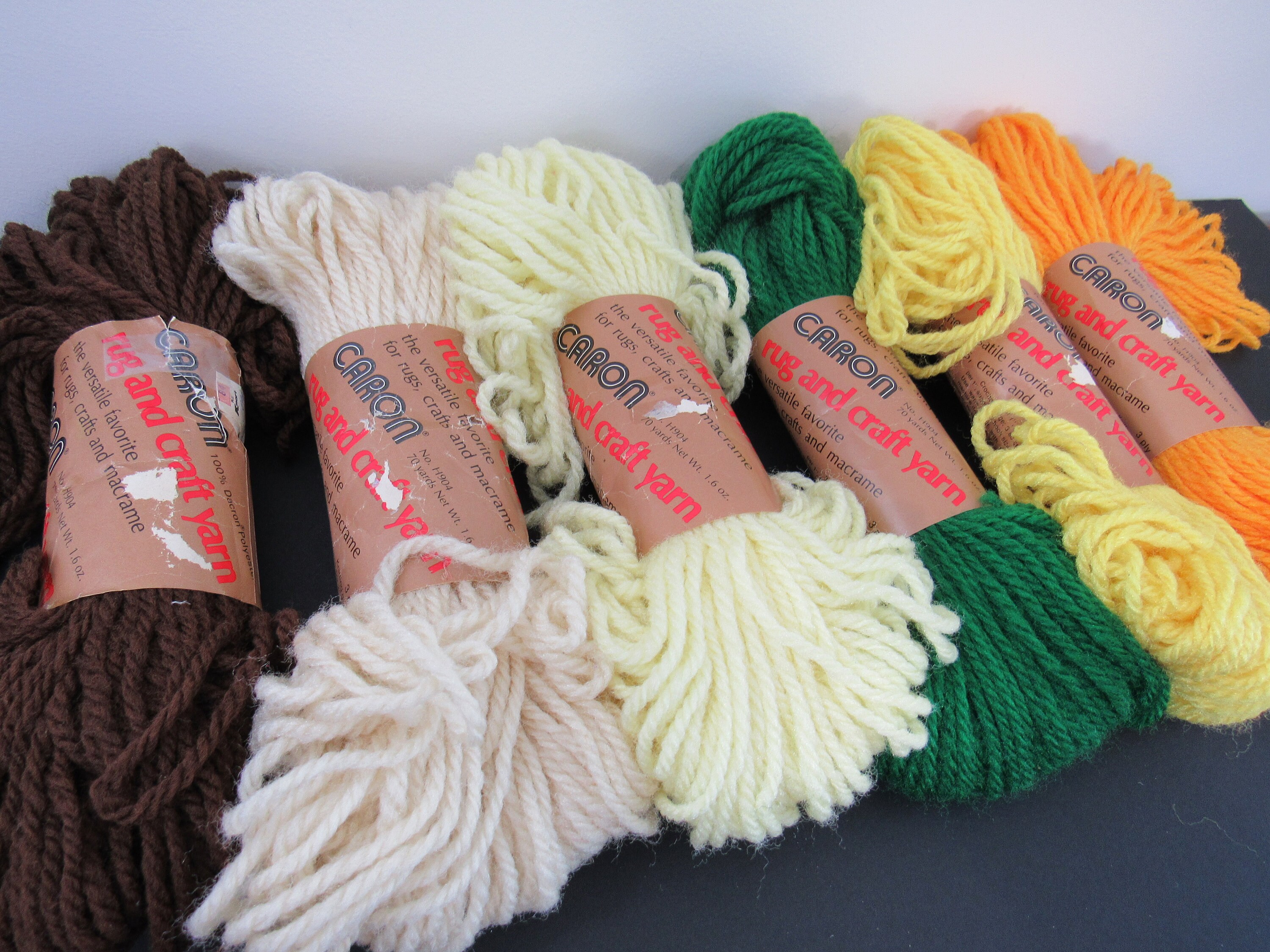 Heavy RUG Yarn 3 Strand Bulky Vintage Caron Rug Yarn Etsy