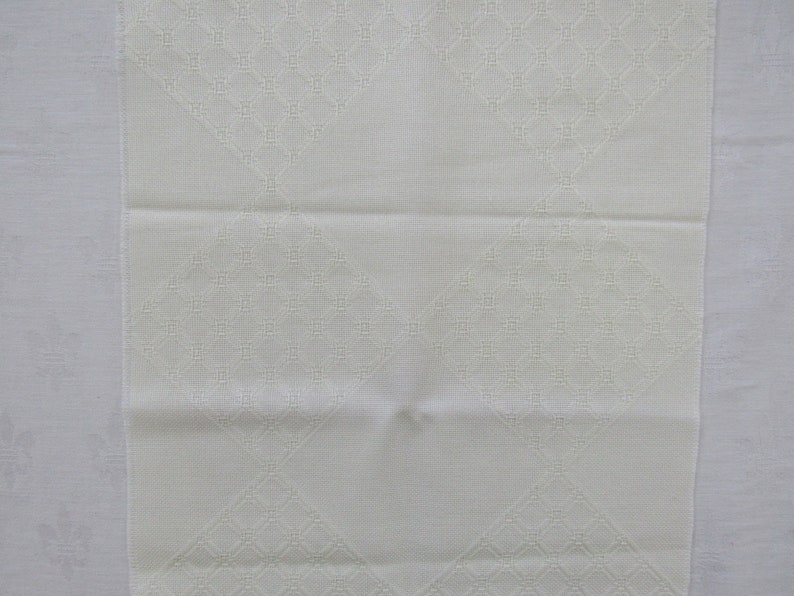 25 Count Cross Stitch Fabric Canvas SOFT WHITE Table Runner | Etsy
